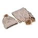 Jelinda Women Autumn Winter Knitted Hat and Scarf Set (Beige)