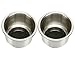 Amarine Made Stainless Steel Cup Drink Holder with Drain Marine Boat Rv Camper (3-Pack)