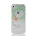 iPhone 7 Case Anti-Slip Anti-scratch Transparent Soft Ultra Thin Back Cover Durable TPU Bumper Case 4.7-inch (leaves fox)