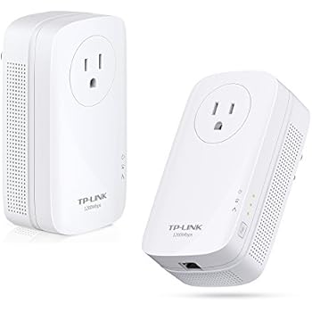 TP-Link AV1200 Powerline Adapter, Gigabit w/ Power Outlet Pass-through, Up to 1200Mbps (TL-PA8010P KIT)
