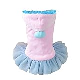 Puppy Clothes,Haoricu Chiens Velvet Dog Dress Pet Clothes Clothing Small Puppy winter warm Custome (S, Pink)