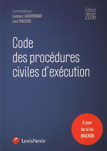Code des procédures civiles d'exécution 2016