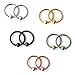 Ruifan 10PCS 316L Surgical Steel Captive Bead Rings Nose Belly Eyebrow Tragus Lip Ear Nipple Hoop Ring BCR 16G 12MM