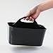 mDesign Plastic Small Office Storage Organizer Utility Tote Caddy with Handle for Cabinets, Desks, Workspaces - Holds Desktop Office Supplies, Pencils, Staplers Lumiere Collection, 2 Pack, Black
