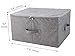 iwill CREATE PRO Folding Storage Box with Zip Lid and Handles, Rigid Storage Baskets With Linen Fabric& Plastic Board, Closet Shelf Drawers,Dark Gray, 2 pcs