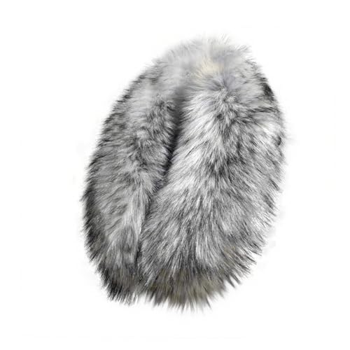 Faux Fur Collar Scarf Hood Trim Soft Warm Hood Collar Shawl Neck Wrap Warmer Winter Warmth Essential Coat Jacket Accessory (Grey) at Amazon