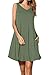 LILBETTER Women's Sleeveless Pockets Casual Swing T-shirt Dresses