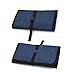 Patu Roll Up Electronics Accessories Travel Gear Organizer Case, Portable Universal External Batteries Hard Drives Cables Cosmetics Kit Bag, Navy