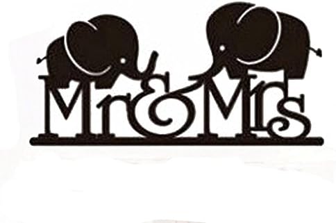 Weeding Cake Topper Customized Non-Toxic Acrylic Cake Topper Two Elephants Shape Suitable for Weeding Cake Decoration