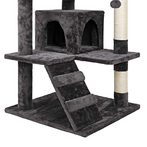 ZENY 54 Inch Cat Tree, Indoor Cat Tower Condo, MultiLevel Cat House