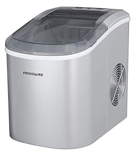 Frigidaire ICE206 Counter Top Compact Ice Maker, Silver, with See-through Lid (Renewed)