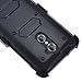 ZTE Grand X Max 2 Case,ZTE Imperial MAX Case,Kmall Heavy Duty Dual Layer Full-Body Holster Shockproof Protective Cover Shell Bumper Durable Belt Swivel Clip Kickstand For ZTE Kirk / Max Dual Pro Black