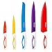 Ebaco 5 Piece Colorful Knife Set - 5 Kitchen Knives - Chef Knife Sets with Carving Serrated Utility Chef's and Paring Knives - Colored Knife Set