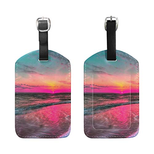 Luggage Tags Sonnenuntergang Womens Bag Suitcase Tags Holder traveling accessories 2 Piece