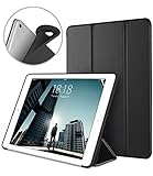 Apple iPad Air2 9.7 Inch Smart Cover, DTTO Ultra Slim Lightweight Smart Case Trifold Cover Stand with Flexible Soft TPU Back Cover for iPad Apple iPad Air2,9.7-inch [Auto Sleep/Wake], Black