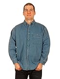 Men's Denim Corduroy Long Sleeve Button Down Shirt