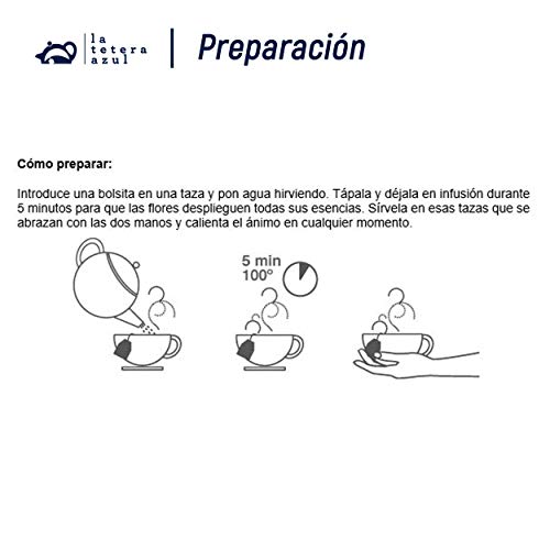 LA TETERA AZUL Blue Tea Oolong Premium. Authentischer und am meisten geschätzter Oolong-Tee. Abnehmen Infusion. Topf mit 20 Pyramiden. – Bild 4