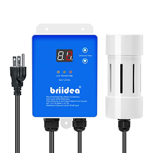Salt Chlorine Generator, Briidea Chlorine Generator for Hot Tubs & Swim