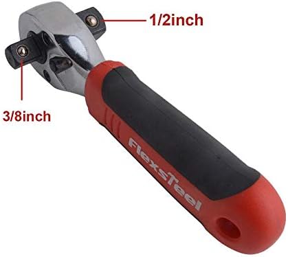 1Pc Multifunctional 1/4" & 3/8" & 1/2" Drive 72 Teeth Quick Release Reversible Ratchet Wrench Spanner Ratchet Handle 3 8inch Plus 1 2inch