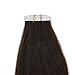 Full Shine Hair 20inch Color #4 Tape in Extensions 50g Per Package 2.5g/Piece Invisible Skin Weft Grade 7A Remy Human Hair Tape ins