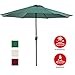 UHINOOS 9FT Patio Umbrella, Outdoor Umbrella with Crank and 8 Ribs, Polyester Aluminum Alloy Pole Tilt Button Outside Table Umbrella, Fade Resistant Water Proof Patio Table Umbrella (Green)
