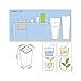 Lechuza CUBICO 22 Self Watering Planter Garden Flower Plant Pot Indoor/Outdoor Table Planter with Drainage Hole and Plant Substrate Poly Resin H41 L22 W22 cm White High-Gloss