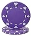 Brybelly Suited Poker Chips (50-Piece), Purple, 11.5gm