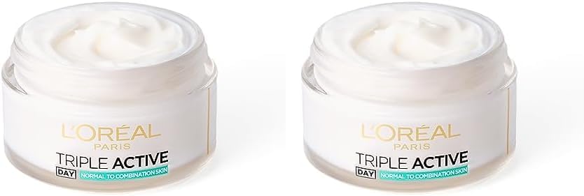 L'Oreal Paris Triple Active Day 24H Hydrating Moisturiser 50 ml Pack of 2