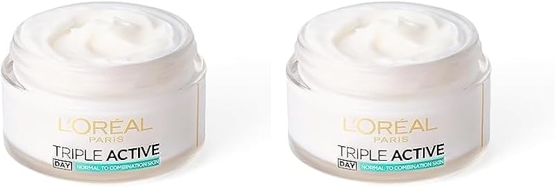 L'Oreal Paris Triple Active Day 24H Hydrating Moisturiser 50 ml Pack of 2
