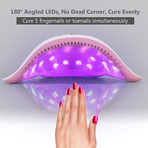 image for Nail Curing Lamp, Feagar Portable Nail Dryer, UV/LED Gel Nail Polish L