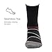 Feetures! Men's Elite Light Cushion Mini Crew, black + Red, large