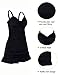 Septangle Bathing Suits for Women High Waist Plus Size Swim Dress Black Swimwear Skirts Swimsuits (US 12, Black)