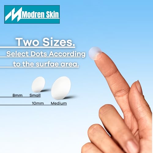 MODREN SKIN – 144 Pcs Pimple patches 4 Sheets – Hydrocolloid pimple patch with easy peel off cut lines in a resealable zipper bag – Acne Patch dots (Small 8mm, Medium 10mm)