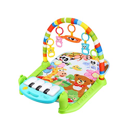 Baby Game Pad Music Activity Gym Game Blanket Crawling Mat Education Blanket Activity Fitness Toy Kick Piano Light Sound Baby Rainbow Color 1 Set