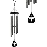 The Bridge Collection 30" 'Lord's Prayer' Christian Bible Verse Wind Chime | Powder Coated Aluminum Inspirational Windchime For Funeral, Wedding or Housewarming Gift