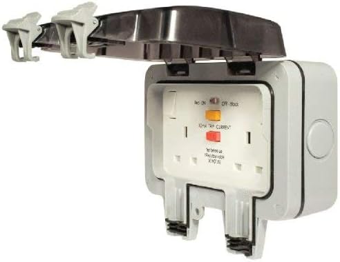 BG Electrical WP22RCD Nexus Storm IP66 Grey 2 Gang 13A 30mA DP RCD Latched Switched Socket by B G Electrical - Image 4