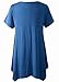 LARACE Short Sleeve Shirts for Womens Plus Size Tops Casual Summer Clothes Asymmetrical Tunic Blouses(Steel Blue 1X)