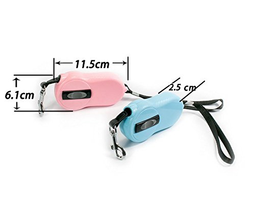 DELE Retractable Pet Leash, 7ft Pet Walking Leash for Small Pet up to 22lbs, Tangle Free, One Button Break & Lock,Mini Size And Portable (blue)
