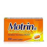 Motrin IB Pain Reliever Fever Reducer (NSAID) Ibuprofen Tablets 100 caplets
