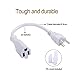 10 Pack 1ft 16AWG 13A Power Extension Cord 3 Prong,Power Strip Outlet Saver,Nema5-15p To Nema 5-15R Power cord,Male Plug To Female Connector,UL Listed Power Extension Cable Yodotek (Grey)…