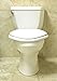 Big John Products 6W Big John 6-W Oversized Seat with Cover – for Round Or Elongated Toilet Bowls – Weight Capacity 800 Pounds – White, Large
