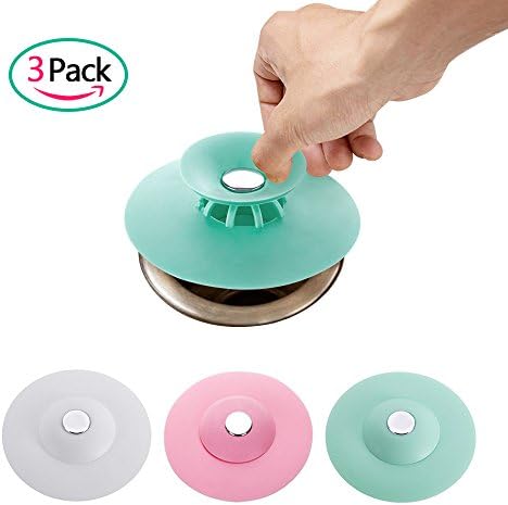Wholethingss 3PCS Silicone Drain Sink Stopper-Multifunction Bathtub Cover Silicone Protectors Strainer Hair Catcher for Kitchen Sink,Floor Drain,Bathroom,Bathtub