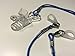 Blue Bilateral Lanyard Clip for Hearing Aids or Cochlear Implants