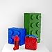 LEGO Storage Brick 8 - studs GREEN - Stackable Plastic Storage Box with Lid for Kids and Adults, Ideal Desk Organizer and Toy Box - 12.1L Capacity