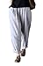 Soojun Women's Linen Casual Loose Fit Wide Leg Rolled Up Pant with Packet