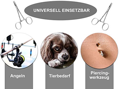 Feine Haken Lösezange Hakenlöser Zange Angeln Klemme Gerade 10,5 cm Extra klein mit schlankem Maul Angelsport – Bild 4