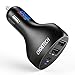CHOETECH USB C Car Charger, 3-Port 18W Power Delivery Car Charger with 12W 2.4A Dual Ports Fast Charging Car Adapter Compatible iPhone SE/11/11 Pro/11 Pro Max/XS/XS Max/XR/X/8, Samsung Note 10/S10/S9
