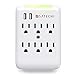 Satechi Slim Surge Protector White (6 AC & 2 USB) 2.4 amp Output for iPhone 6 Plus/6/5S/5C, iPad Air/Mini/3/2/1, iPod Touch 5G/4G, Samsung Galaxy S6/S6 Edge/S5/S4, Note 5/4, LG G4 and More