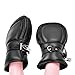 Raycity Leather Padded Fist Mitts Fingerless Gloves w/Locks Bondage Restraint Fetish
