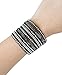 Fitbit Bracelet for FitBit Flex Activity Tracker - The TIFFANY Colorful Rhinestone Studded Snap Fitbit Bracelet (Black)
